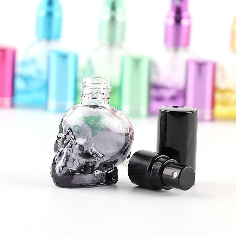 

Skeleton-shaped Cosmetic Sprayer Portable Glass Perfume Atomizer Refillable Bottle Empty Container 8ml Mini