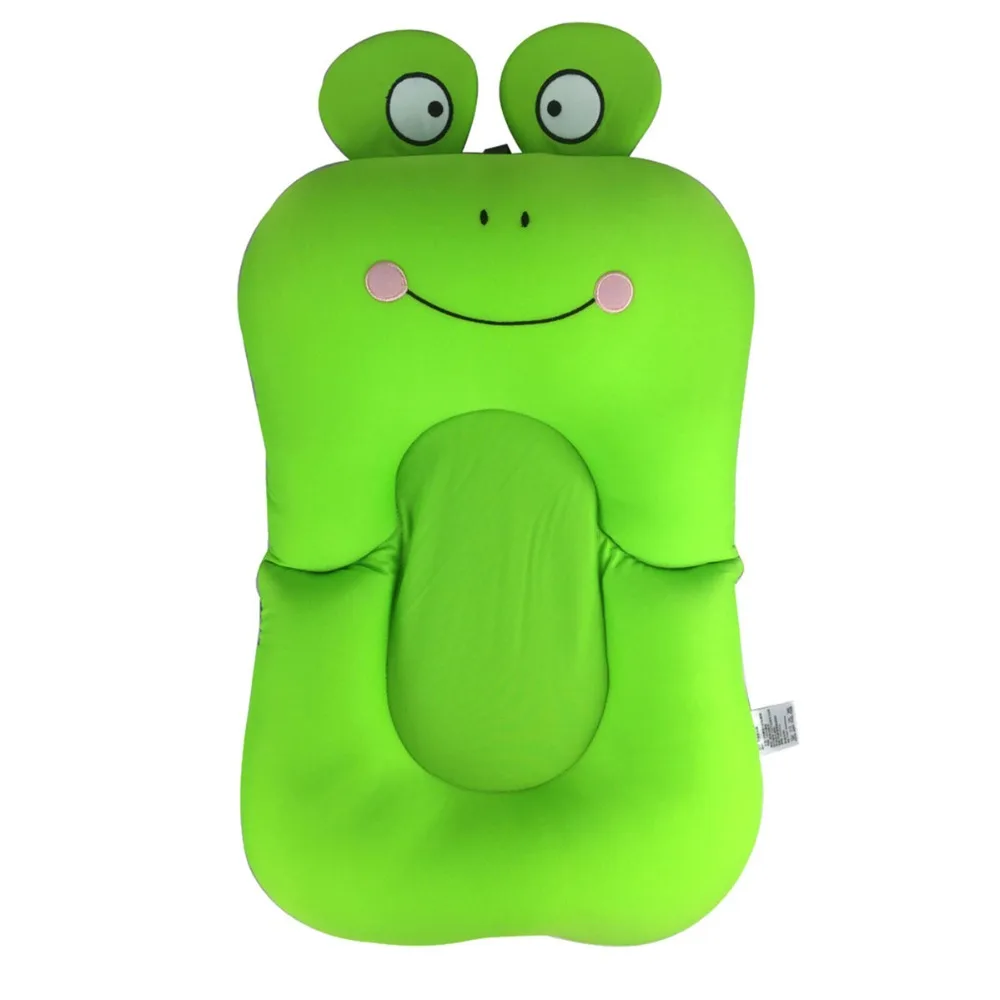 

Baby Bath Tub Seat Bathing Net Frog Design Foldable Infant Support Cushion Mat Newborn Children Bathtub Blooming Bath Mat
