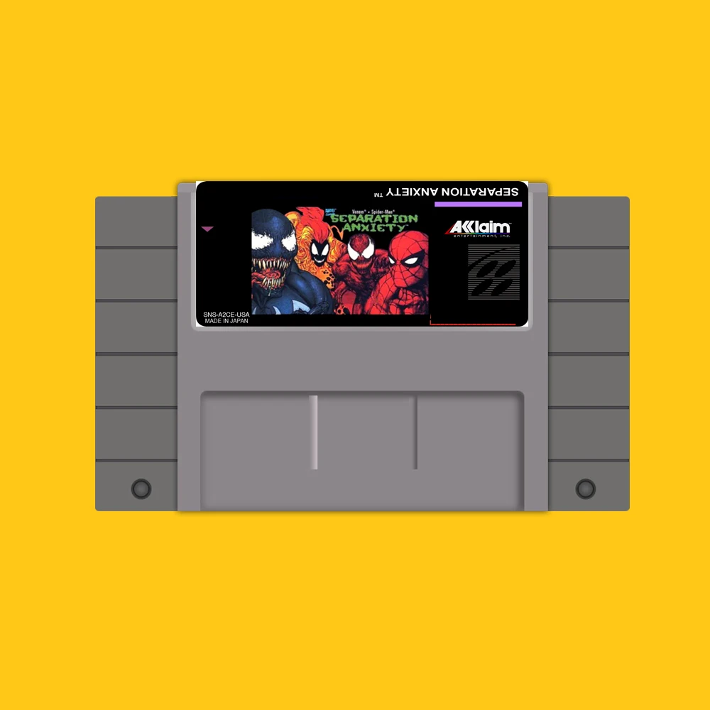 Разделительная тревога 16-битная игровая карта для США NTSC игрового игрока |