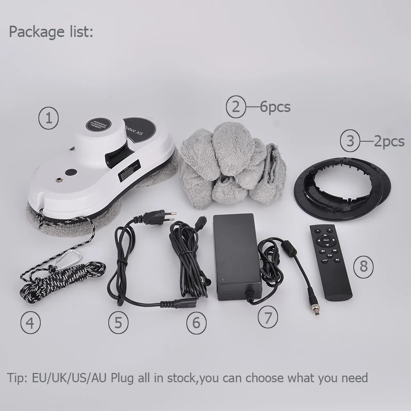 Window Cleaning Robot Window Cleaner Robot X5 Glass Cleaner Robot Window Robot Vacuum Cleaner for Windows Window Washer