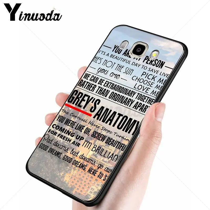 Yinuoda You're My Person Greys анатомический мягкий силиконовый черный чехол для телефона