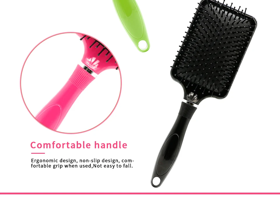 Подушка высокого качества Щетка массажная рукоятка Detangle щетки для волос Гладкая Профессиональная щетка для волос в разных цветах