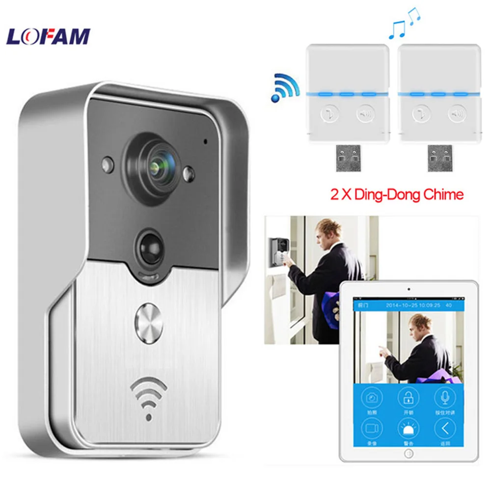 

LOFAM Wireless IP Video Intercom Smart WI-FI Video Door Phone Door Bell WIFI Doorbell Camera Night Vision Two-way Audio Unlock