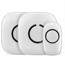 XINSILU AC Мощность Беспроводной дверной звонок Max 300 м расстояние, Водонепроницаемый IP44, регулируемый объем 52 музыки для дополнительного 1V2