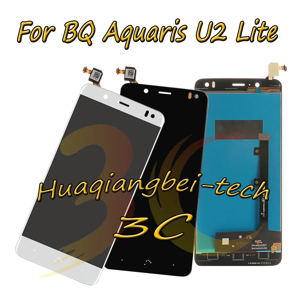 

New 5.2'' For BQ Aquaris U2 Lite Dual SIM LTE Full LCD DIsplay + Touch Screen Digitizer Assembly Black / White 100% Tested