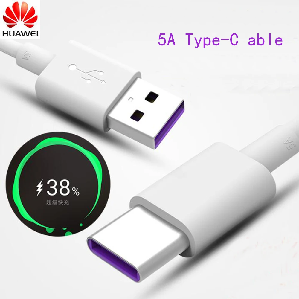 

Huawei USB 5A Type C Cable P20 Pro lite Mate 9 10 Pro P10 Plus lite V10 USB 3.1 Type-C Original Supercharge Super Charger Cable