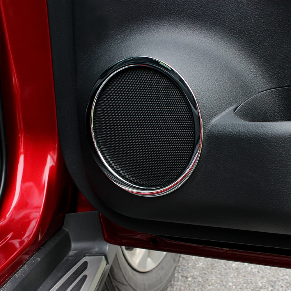 

ABS Chrome Door Speaker Ring Cover Speaker Decoration Trim For Nissan Qashqai J11 2014 2015 accessories