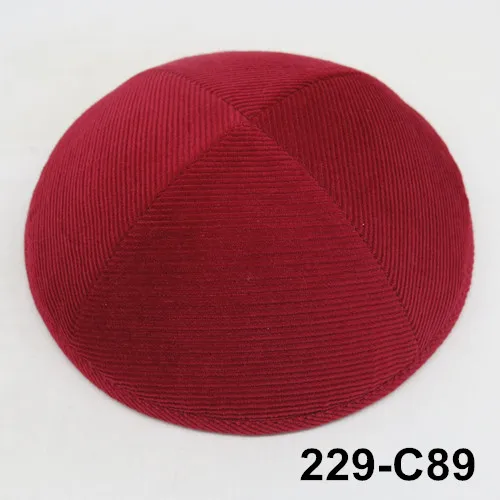 Kippot кипа головные уборы Skullies вельветовые Yarmulke 19cmBeanies еврейская шляпа-Кепка с черепом