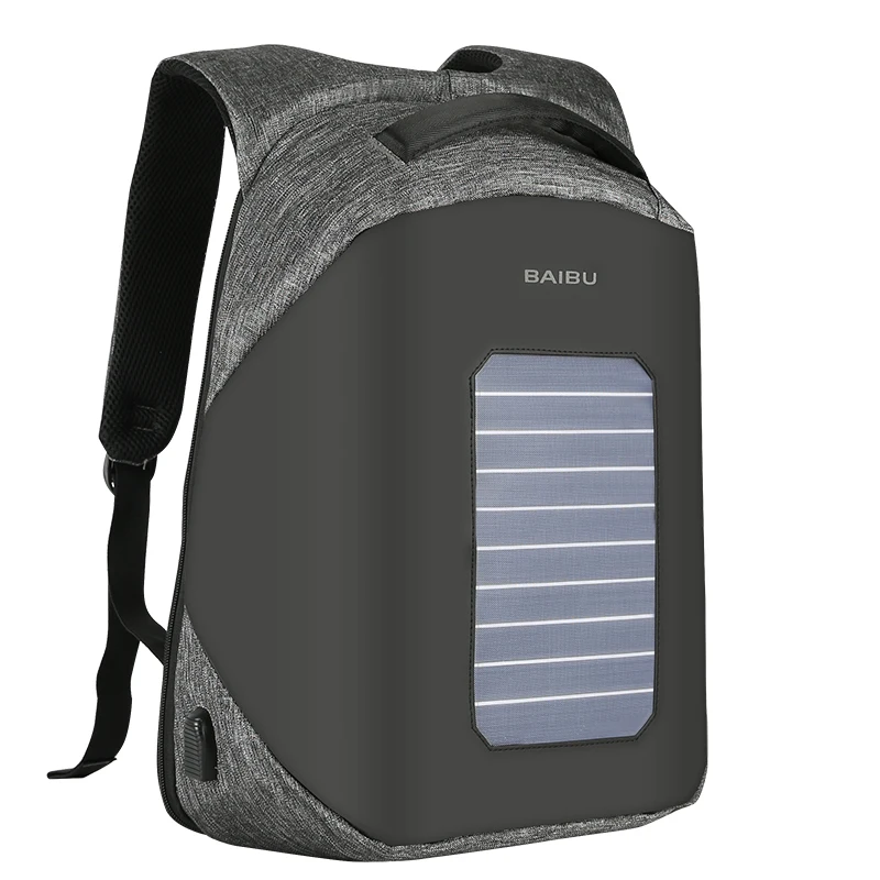 

New 6.5W Solar Powered & Anti-Theft Backpack with Solar Panel Bottle Bag Men and Women Laptop Bag