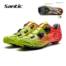 Santic Сверхлегкий углерод дорожный Велоспорт обувь для мужчин Pro гоночная команда велосипед обувь для занятий спортом самоблокирующаяся велосипедная обувь