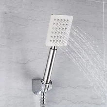 Ультра-тонкий под давлением душ из нержавеющей стали ручной спрей квадратное зеркало сопла Душ Набор медные фитинги