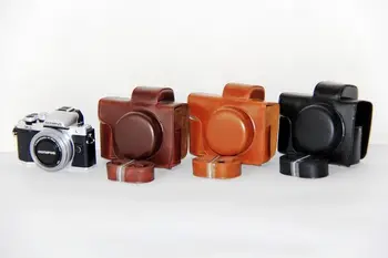 

Pu Leather Camera Case For Olympus OM-D E-M10 Mark II EM10II EM10 II short lens 14-42mm Lens Camera Bag Cover With Strap