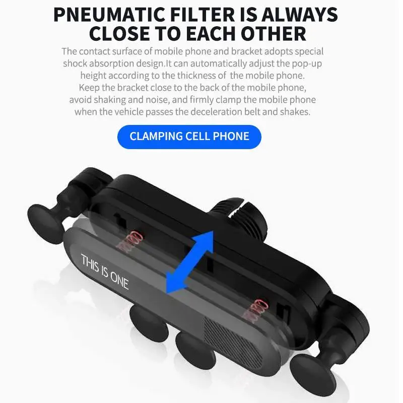 Car Air Vent Phone Holder Generic Adjustable, 360 Degree Rotation Adjustable Navigation Clip Mobile