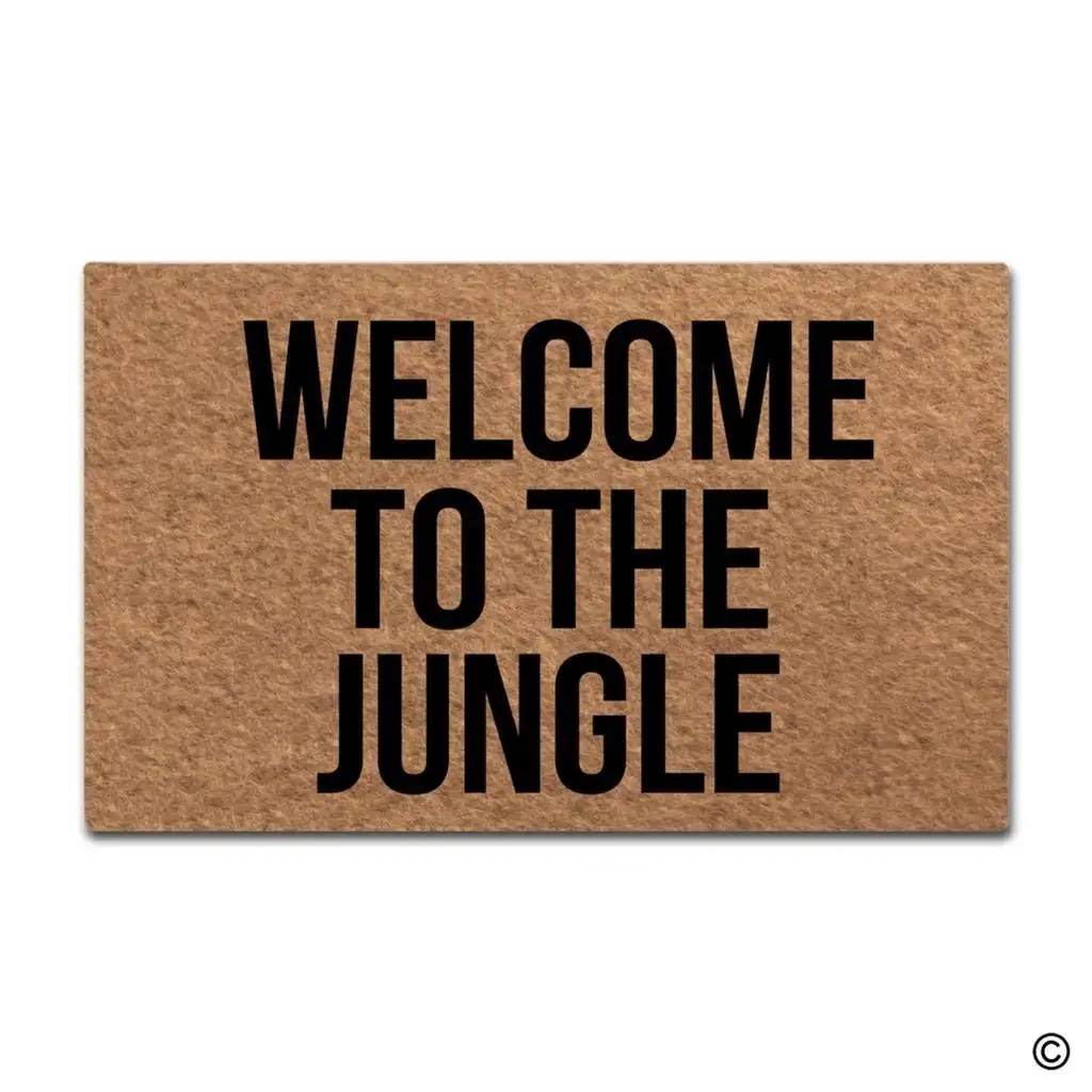 

Door Mat Entrance Floor Mat Welcome To The Jungle Designed Funny Indoor Outdoor Doormat