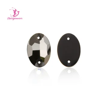 

A3210 Oval Sewing Jet Hematite More sizes Sew On Rhinestones 2 Holes Crystals DIY Garment Jewelry Beads Stones 3D Diy bags shoes