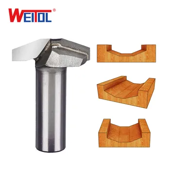 

WeiTol 1pcs 1/2" Shank For Wood Woodworking Tool 2 Flute Endmill Router Bit Milling Cutter For MDF