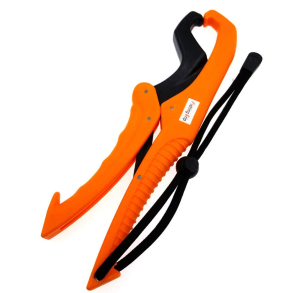 6 дюймовые твердые пластиковые Нескользящие рыболовные плоскогубцы портативные плавающие фиксаторы для губ легкий простой в использовании крепкий захват челюсти дизайн - Цвет: Orange And Black
