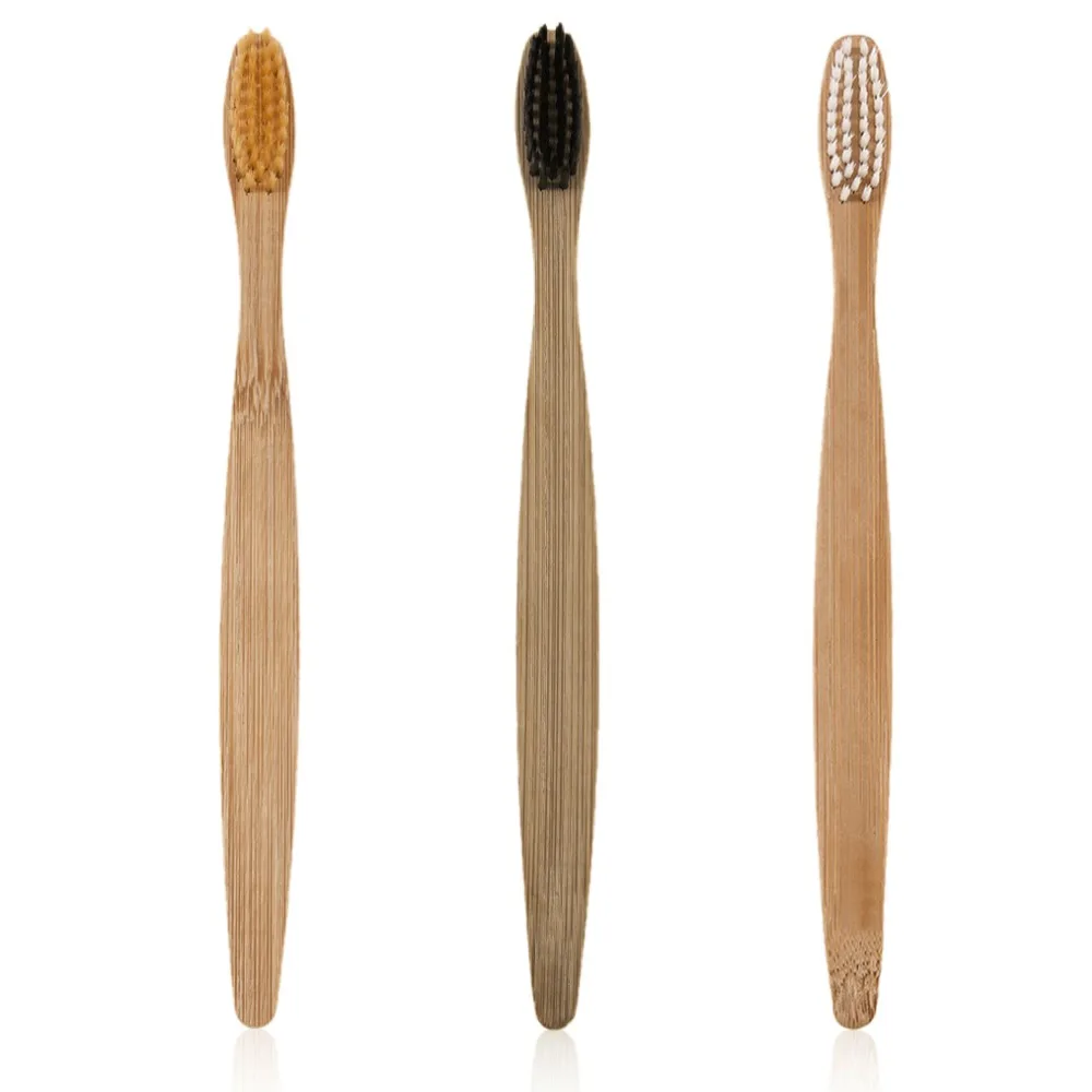 Новинка; Лидер продаж 3 цвета Защита окружающей среды-дружественных деревянной зубная щетка бамбук Teethbrush мягкая Bamboo Fibre деревянной ручкой