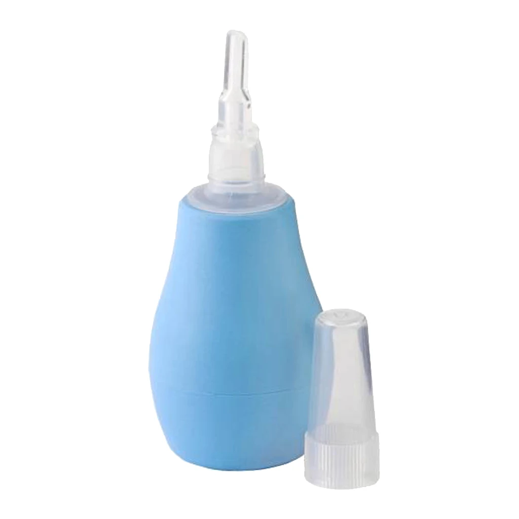 Infant Nasal Aspirator Vacuum Sucker Baby Nose Mucus Snot Cleaner Pump-Blue