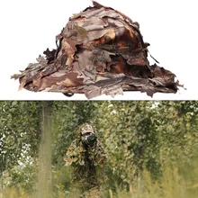 Противоцарапная камуфляжная тактическая охотничья шляпа Военная Кепка с бионическим листком армейская камуфляжная охотничья шляпа Снайпер скрытые джунгли