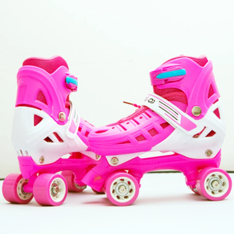 الأطفال الكبار اثنين خط الأسطوانة الزلاجات 4 عجلات صف مزدوج التزلج Patines الاطفال بو عجلات قابل للتعديل الأسطوانة أحذية رياضية IB42