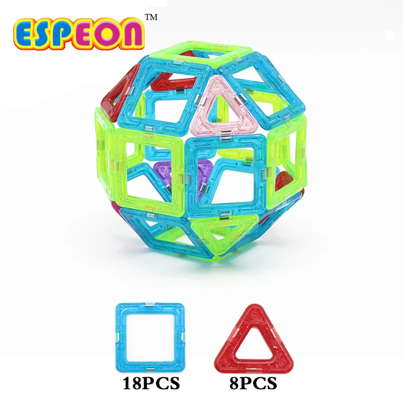 26Pcs Big Size Magnetic Designer Building Blocks M...