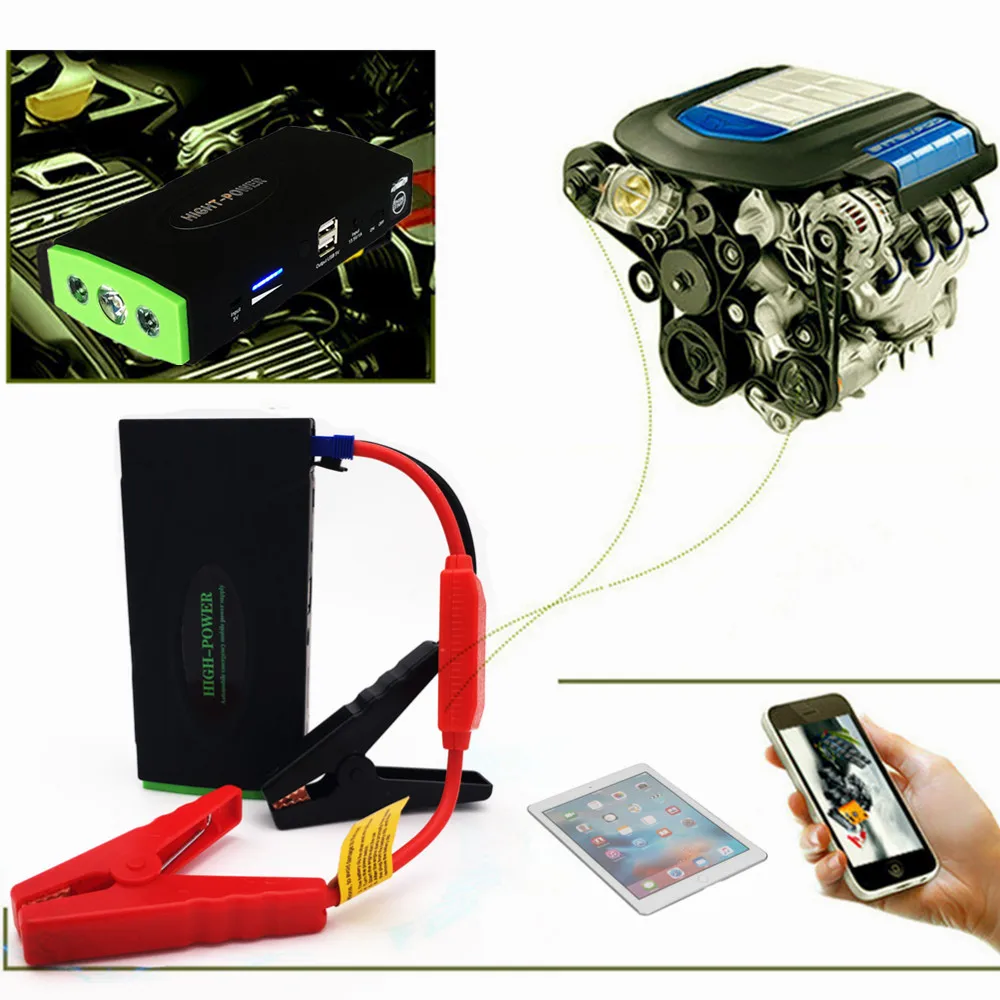 Высокая мощность 600A 12 в пусковой усилитель устройства аварийный автомобильный пусковой стартер power Bank портативное зарядное устройство для стартера автомобиля для автомобильного зарядного устройства