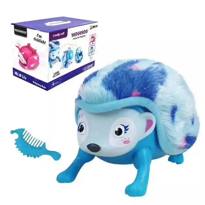 

Interactive Pet Hedgehog with Multi-modes Lights Sounds Sensors Light-up Walk Roll Down Electronic Pets Toys