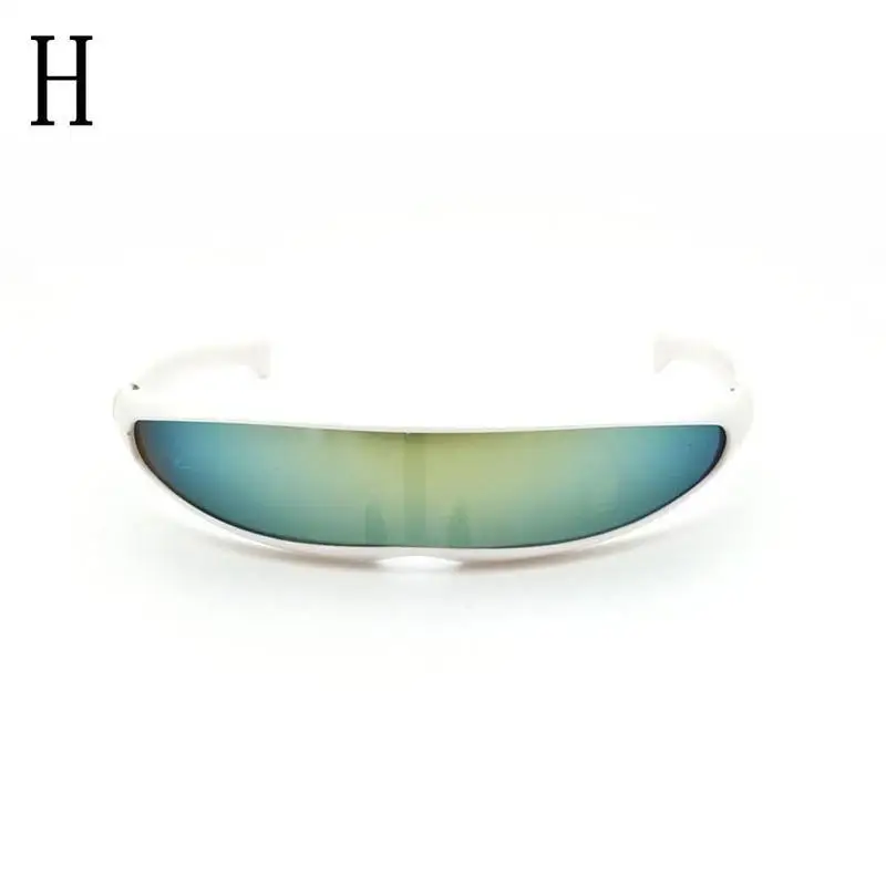 Солнцезащитные очки с защитой от ультрафиолета, индивидуальные зеркальные линзы, костюм, очки, вечерние, маска, украшение, соединенные линзы, очки - Цвет: H