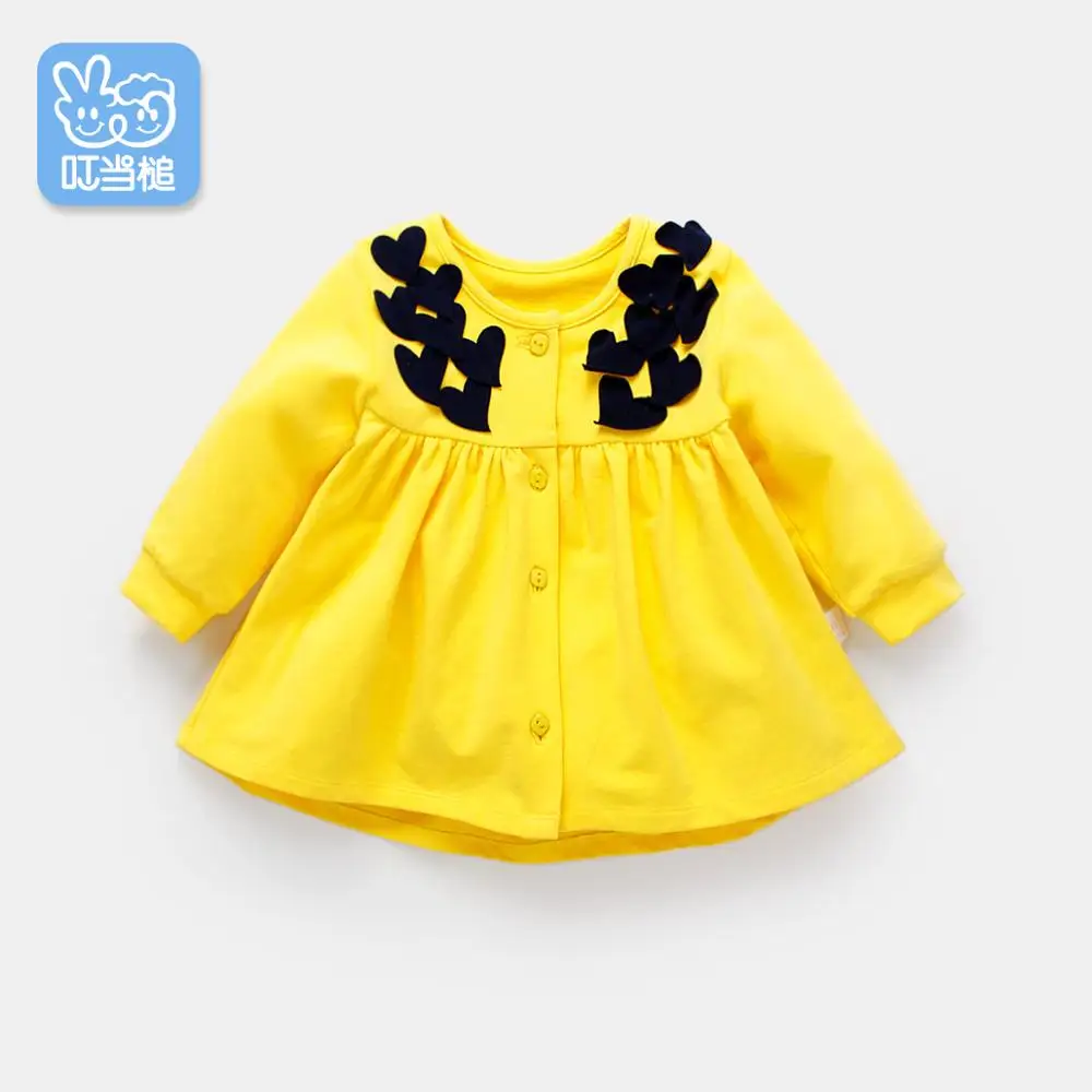 Dinstry/Новое Детское пальто; сезон весна-осень; детская куртка для девочек 0-4 лет; одежда для маленьких девочек - Цвет: Yellow