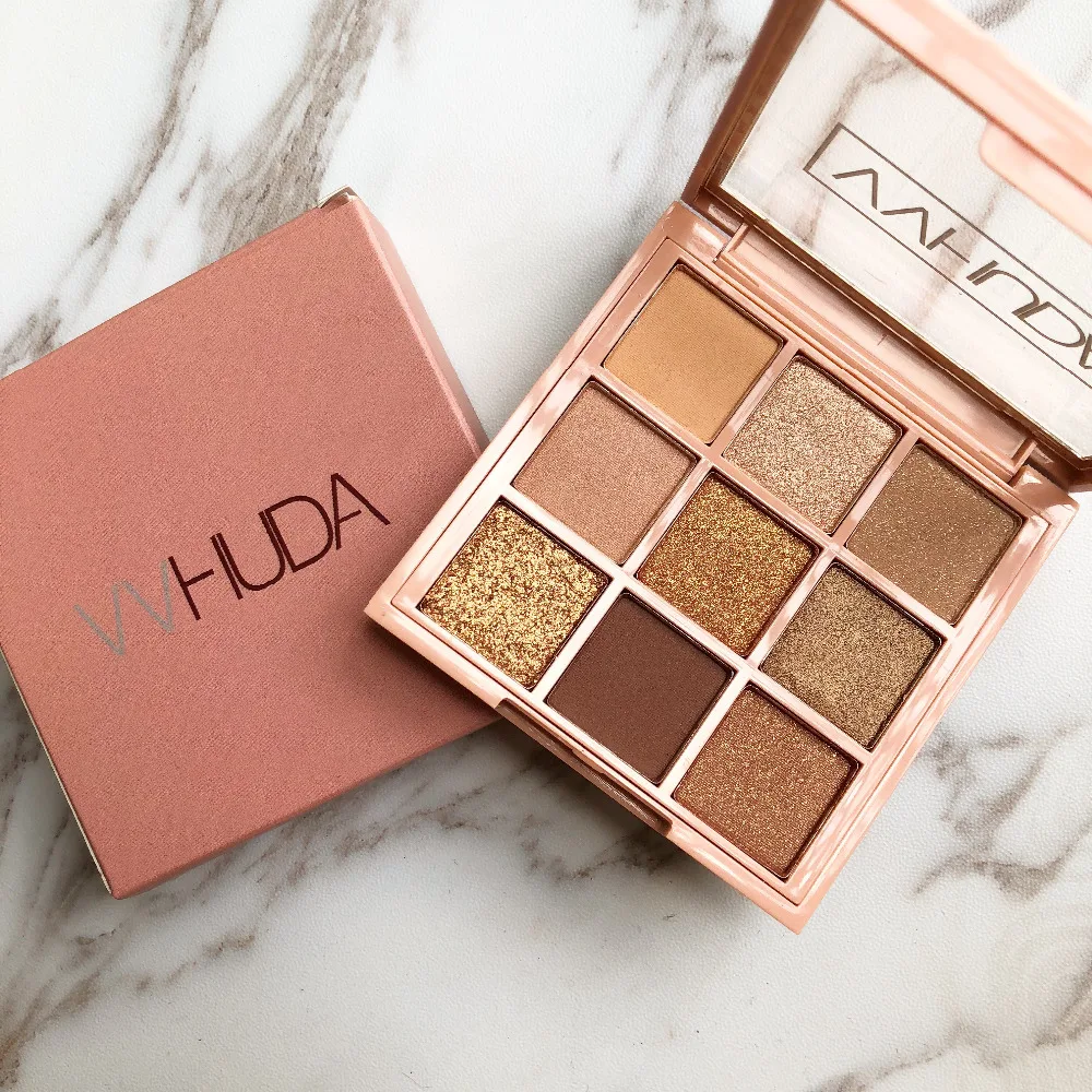 

Palette Eyeshadow Makeup Glitter Cosmetics Metallic Diamond 9 Color Nude Professional Pigmented Cream Mini Shadow