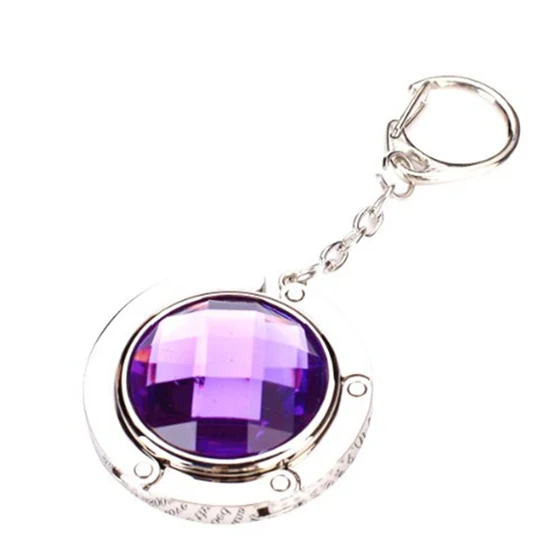 New Round Rhinestone Purse Handbag Hanger Hook Folding Hanger Holder w