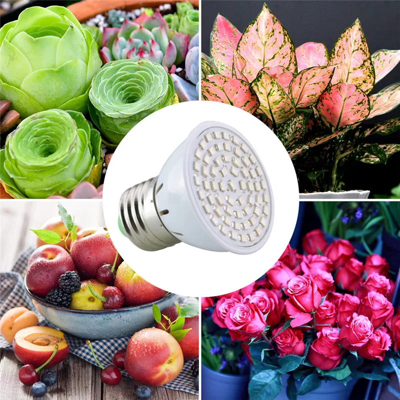 Leedome LED Phyto лампы полный спектр светодиодный свет для выращивания 48 60 80