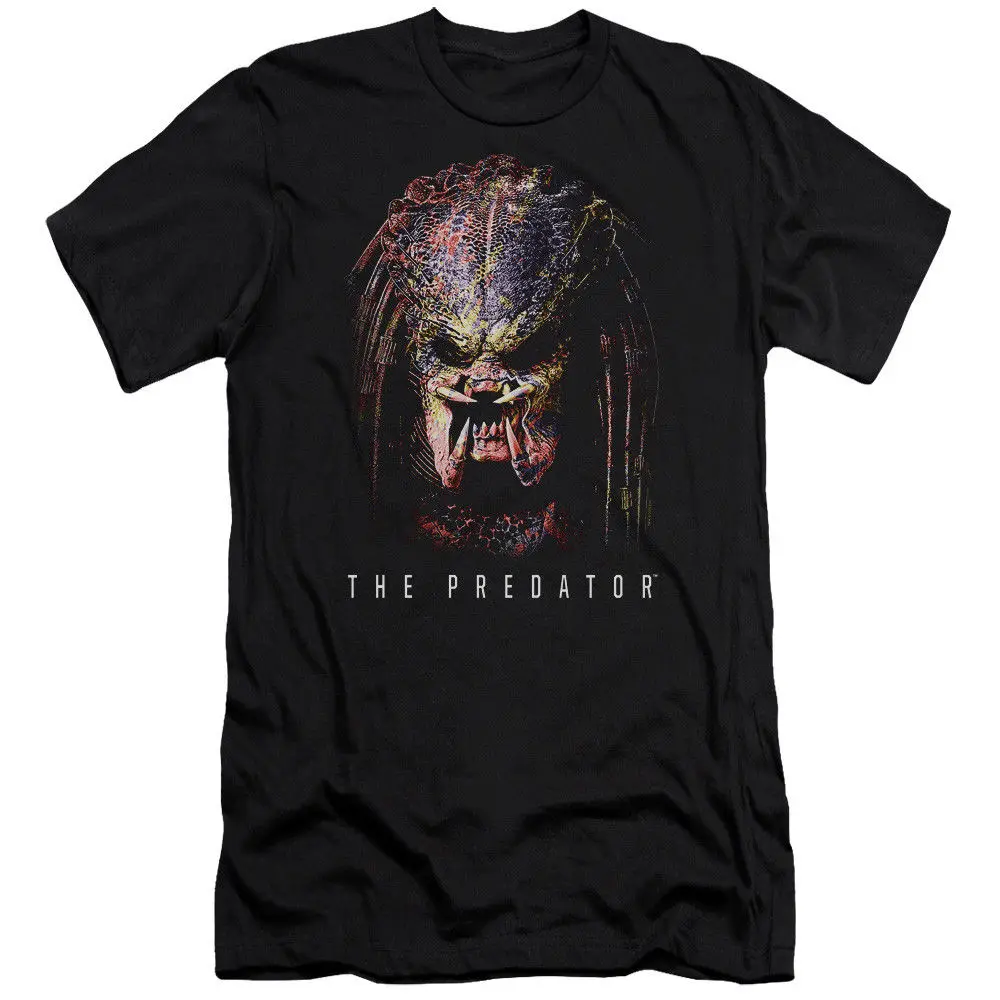 

The Predator Premium Canvas T-Shirt Profile Black Tee T shirt O-Neck Summer Personality Fashion Men T-Shirts