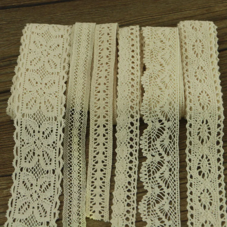 10 yardas 10 series de tejido para coser ropa Ribbon Lace Crochet Cotton DIY