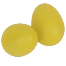ABLD- 1 Pair Plastic Percussion Musical Egg Maracas Shakers yellow