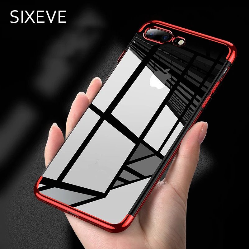Роскошный чехол для iPhone 8 7 6 6S Plus 11 Pro 12 mini X XR XS Max SE 2 6Plus 7Plus 8Plus прозрачный тонкий