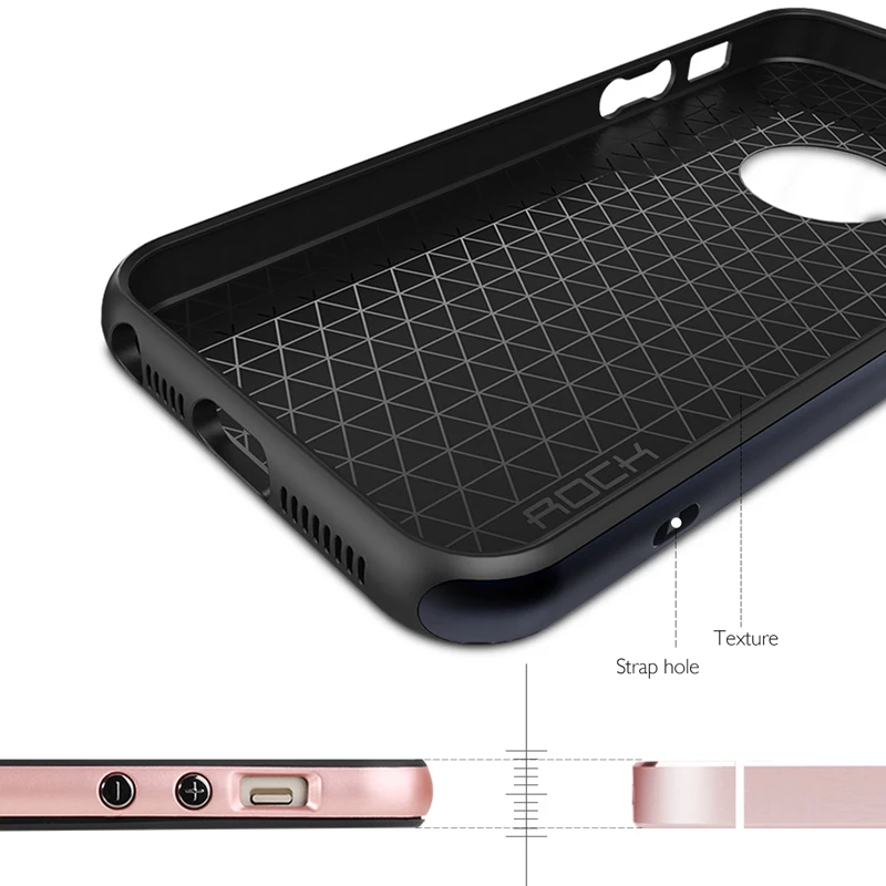 Чехол Rock для iPhone SE 5S 5 силиконовый чехол PC + TPU Панцири чехол для iPhone 5S SE случае с упаковки по продажам