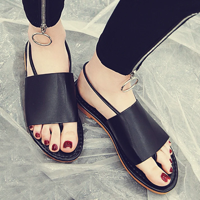 

SARAIRIS Comfortable Flat Summer Gladiator Women Shoes Plus Size 50 Leisure Beach Vacation Shoes Sandals Woman flip&flops
