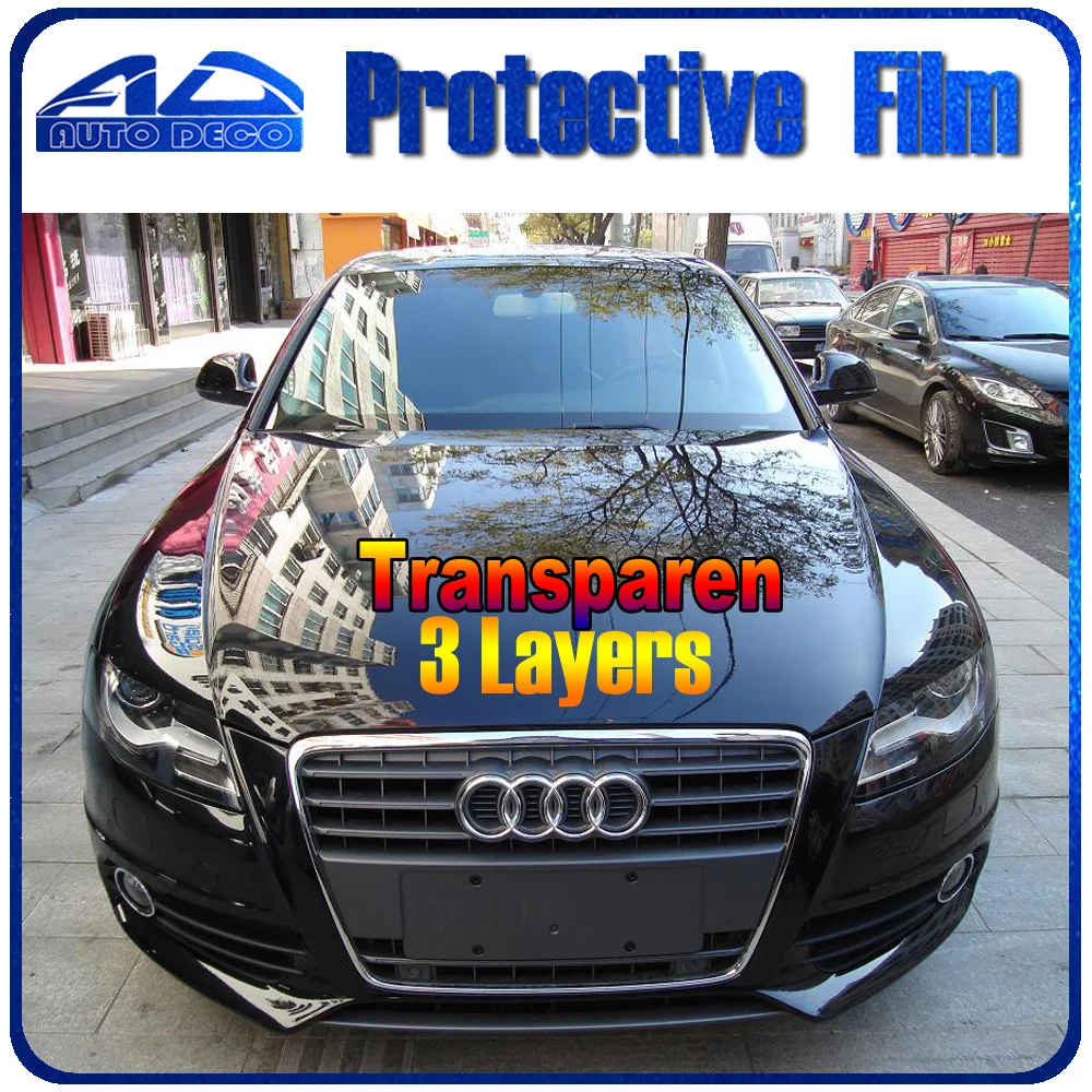 

1.52*15m/roll Car Clear Protective Transparent Sticker Auto Protection Film Sheet With 3 Layers FedEx Free Shipping