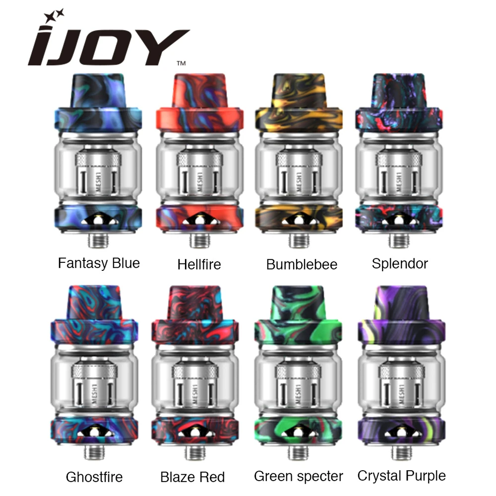 

Original IJOY Captain Resin Tank with 2ml/6ml Capacity & 28mm Tank & MeshCoil & Retractable Top Refill Fit IJOY shogun Mod