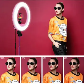 

LEDLight 14 Inch Ring Fill Light Kit Dimmable LED Ring Light for Camera Smartphone YouTube Self-Portrait Shooting r25