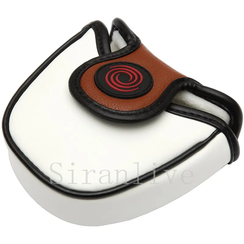 شحن مجاني Siranlive جولف ماليت مضرب غطاء المغناطيسي إغلاق النقي الأبيض درع غطاء الرأس