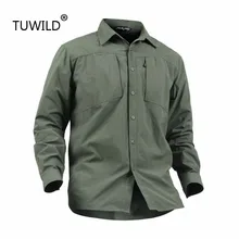 Мужская униформа для альпинизма, походов, охоты, тактическая рубашка с длинными рукавами, дышащая и быстросохнущая Водонепроницаемая рубашка