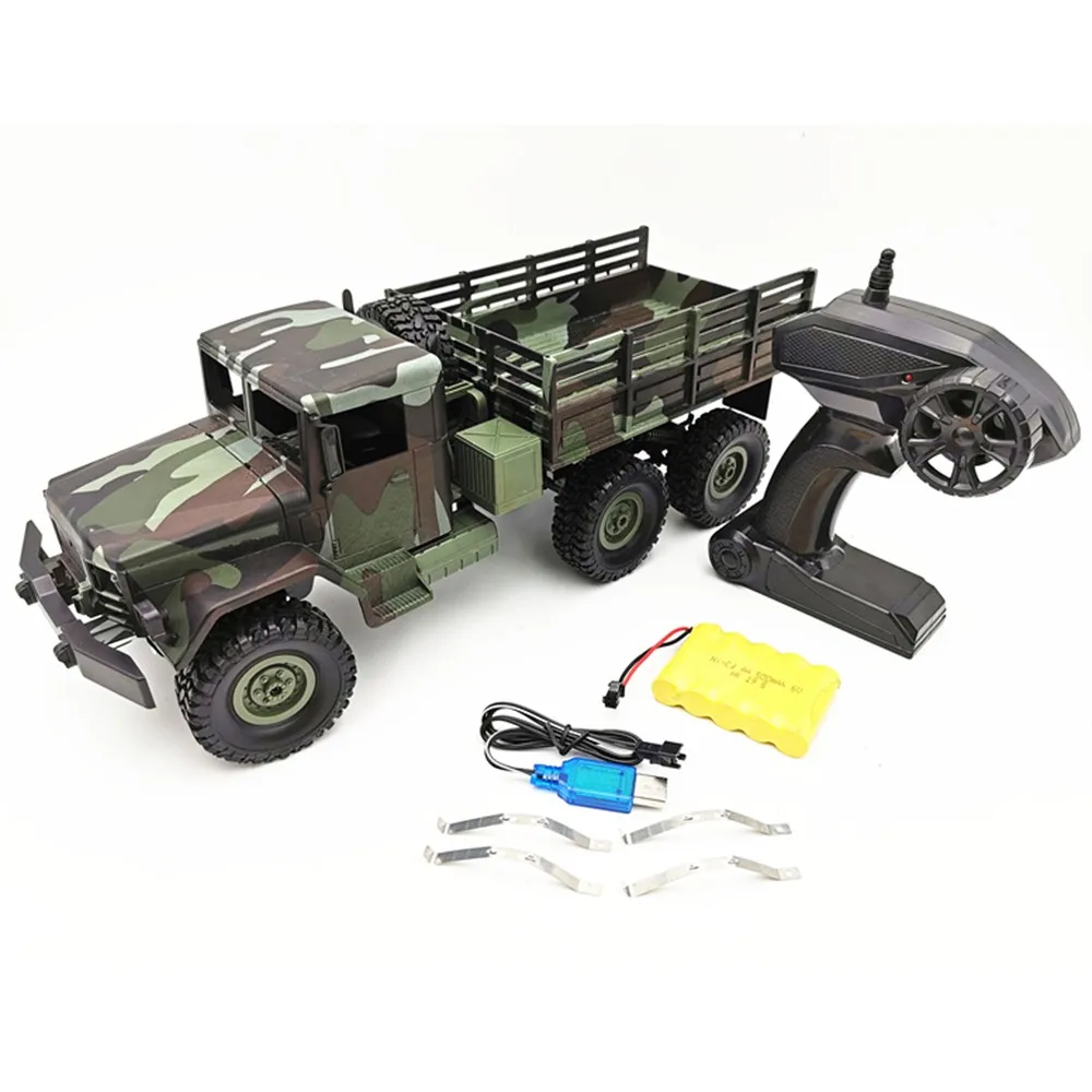 

MN Model MN77 1/16 2.4G 6WD Rc Car with LED Light Camouflage Military Off-Road RC Crawler Car Remote Control Truck RTR Toys