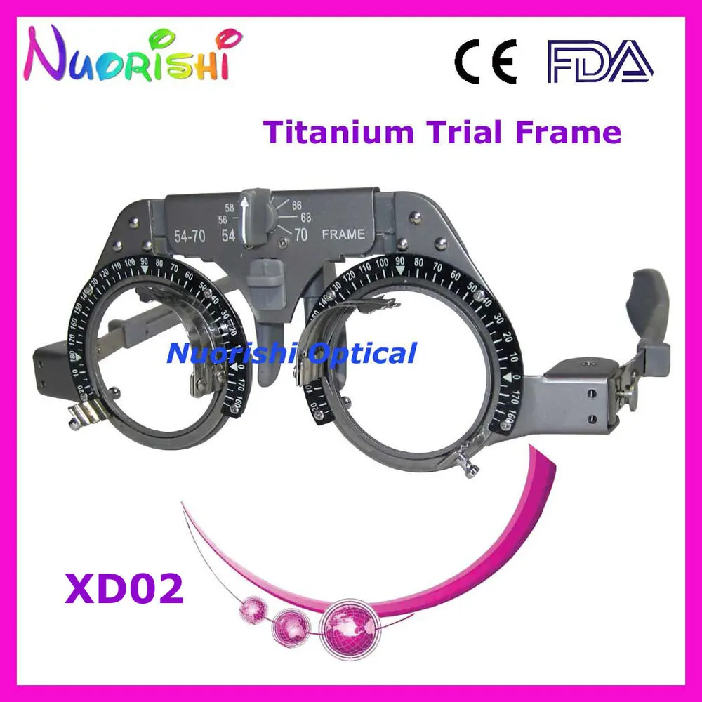 XD02 титановый оптический оптометрический офтальмологический пробный светильник с рамкой для объектива, вес, низкая стоимость доставки - Цвет оправы: XD02