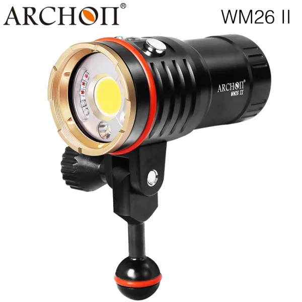 Акция! ARCHON DM20-II WM26-II 6000LM 60 Вт удара Дайвинг видео света УФ/красный photographying погружение факел 100 м под водой