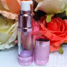 15ML 30ML 50ML Pink Airless Bottle Mist Spray Nozzle Lotion Pump , Plastic Cosmetics Packaging, 20 Pieces
