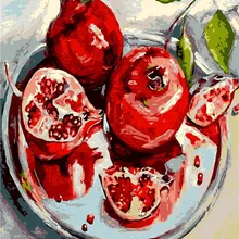 Красный Гранат Безрамное Фотографии Живопись по номерам DIY картина маслом Домашний декор для Гостиная Современная Абстрактная живопись маслом