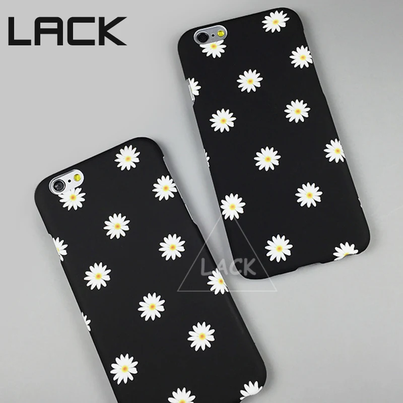 

LACK Fashion Ultra Thin Frosted Hard Floral Case For iphone 6 6S Plus Hot Sale Phone Cases Cute Daisy Flower Back Cover